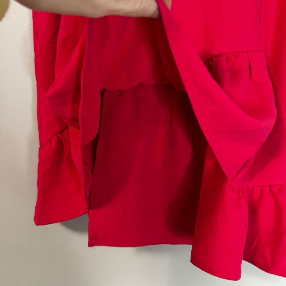 NWT Gilli Hot Pink Sleeveless Peplum Blouse, Size S - Picture 3 of 10